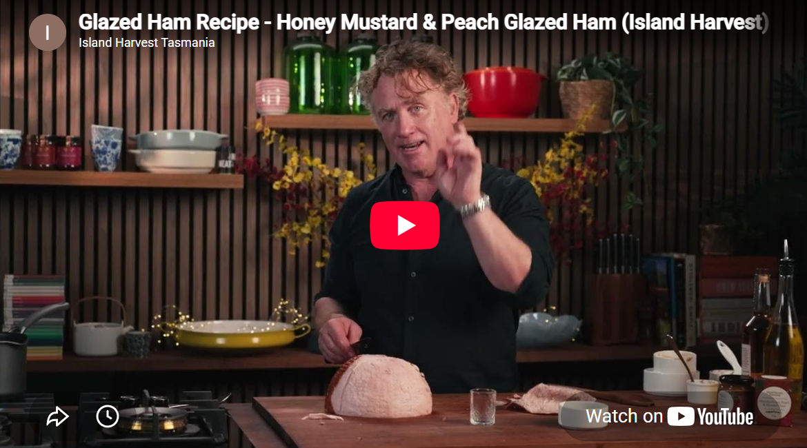 YT Honey Mustard & Peach Glazed Christmas Ham Recipe